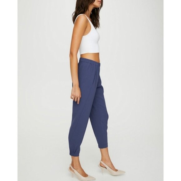 Aritzia Babaton Dexter Japanese Fabric Dress Pants Slacks Marine Blue S - Picture 4 of 10